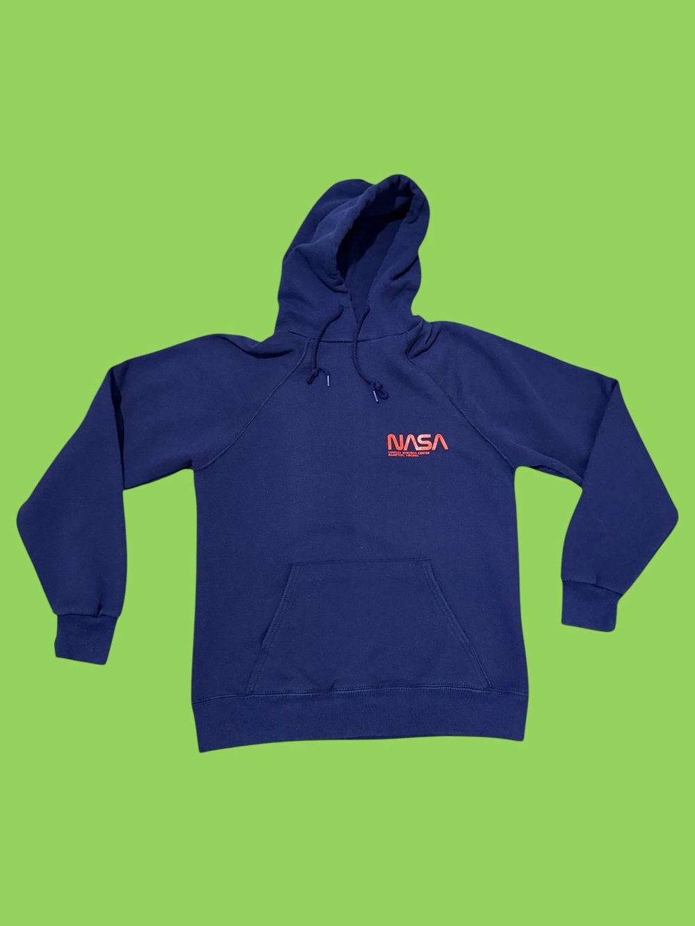 Vintage 80s NASA Langley Center Hoodie Deadstock Small
